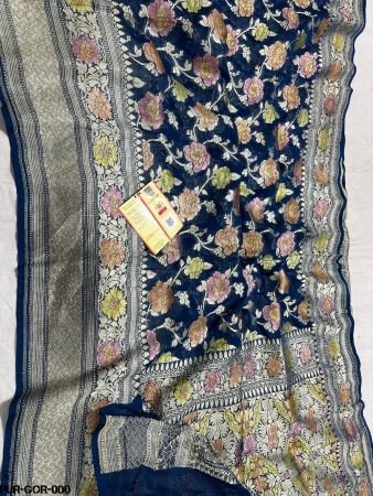 PURE KHADDI GEROGETTE SAREE