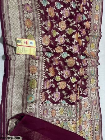 PURE KHADDI GEROGETTE SAREE