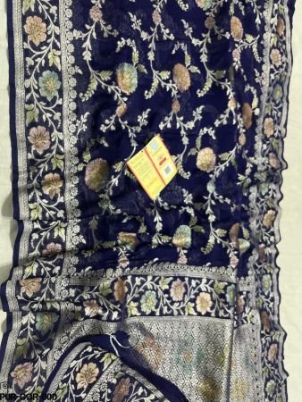 PURE KHADDI GEROGETTE SAREE