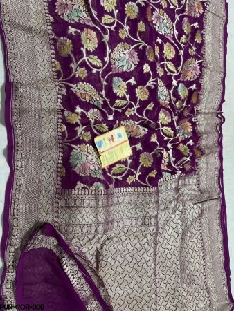 PURE KHADDI GEROGETTE SAREE