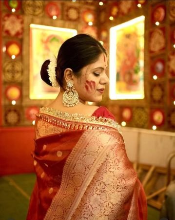 BANARSI TISSUE SILK SAREE WITH LACE WORk