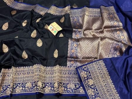 PURE HANDLOOM BANARASI KATAN SILK SAREE WITH ANTIQUE ZARI