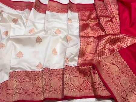 PURE HANDLOOM BANARASI KATAN SILK SAREE WITH ANTIQUE ZARI